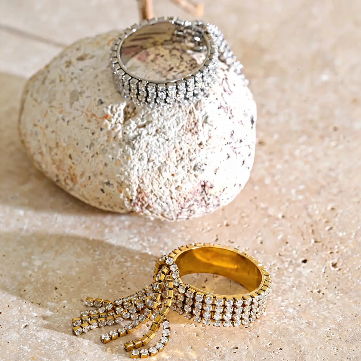 Renna Crystal Tassel Ring