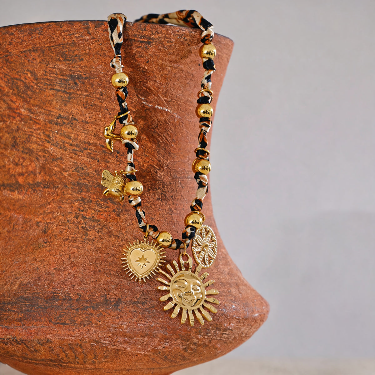 Fawn Leopard Charm Necklace