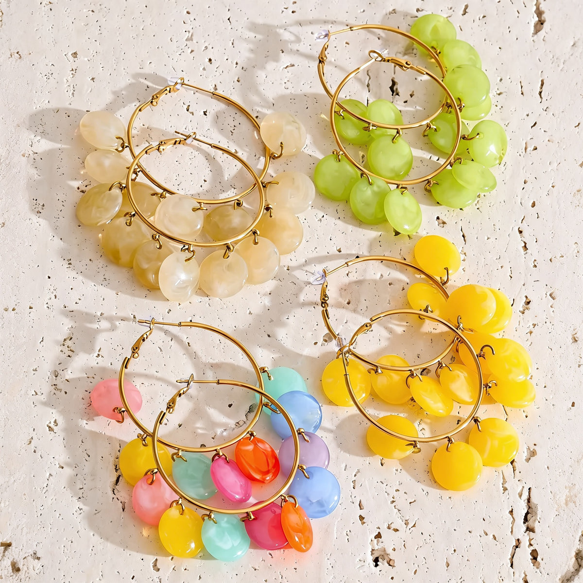 Sunny Resin Charm Earrings