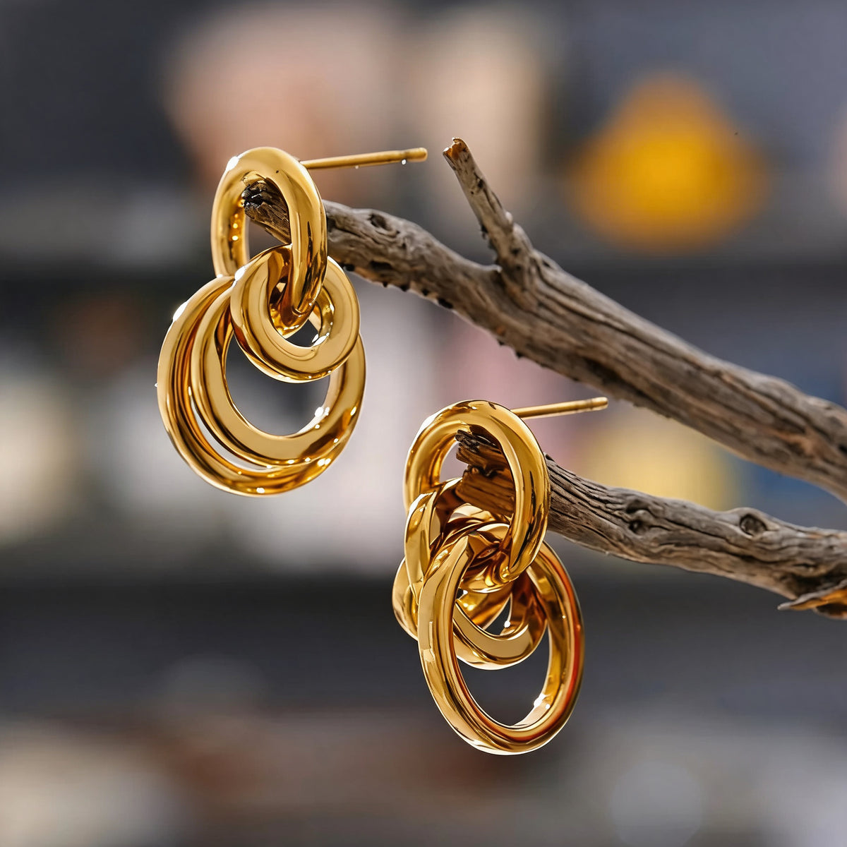 Emmy Circle Drop Earrings