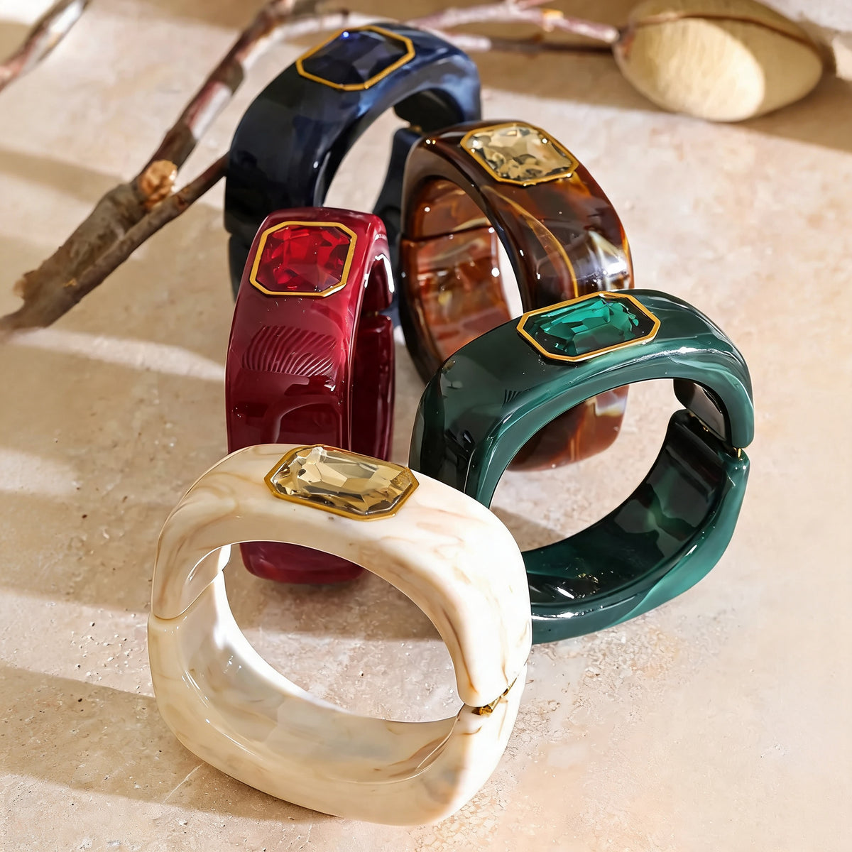 Sorrel Resin Statement Bangle