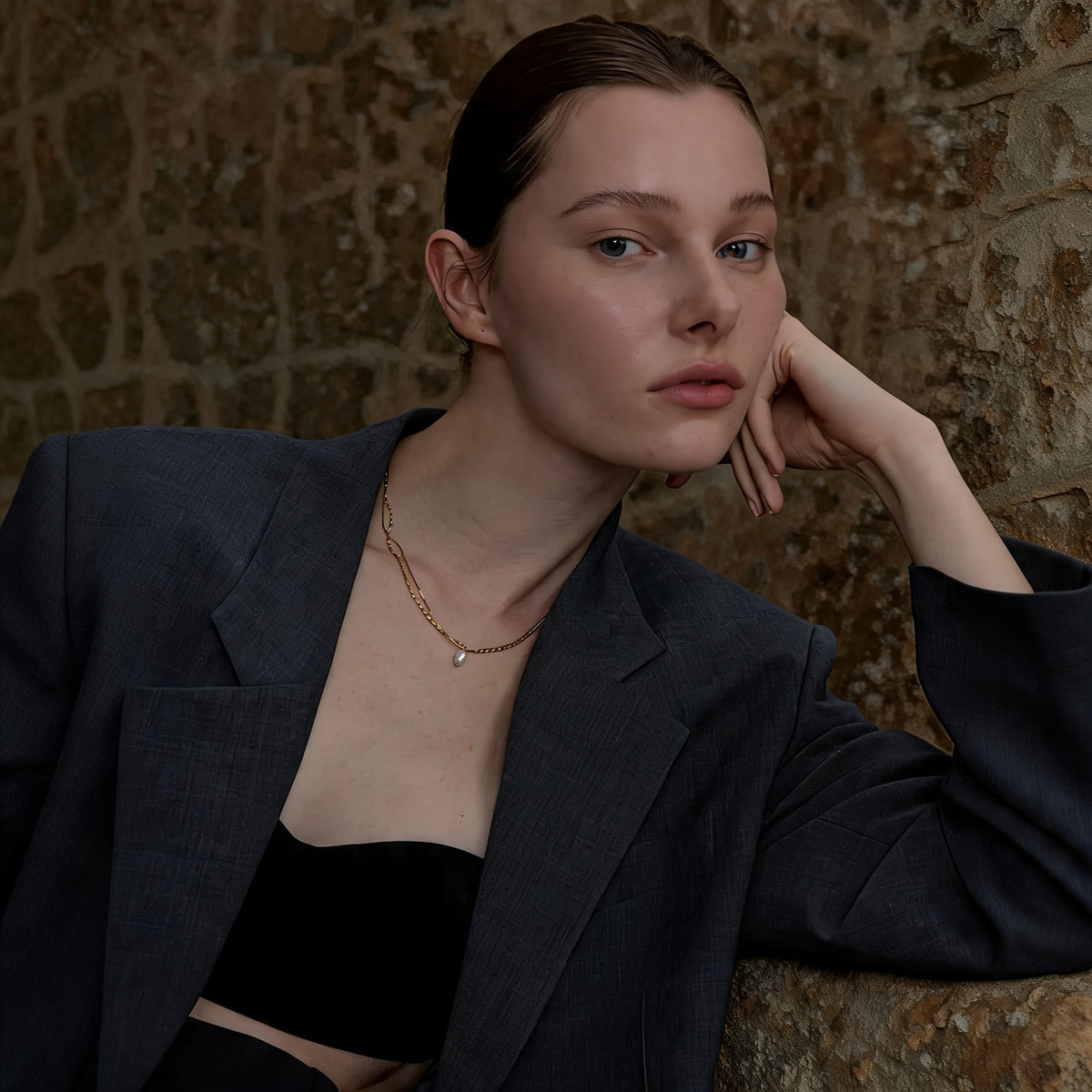 Saylor Pearl Chain Necklace