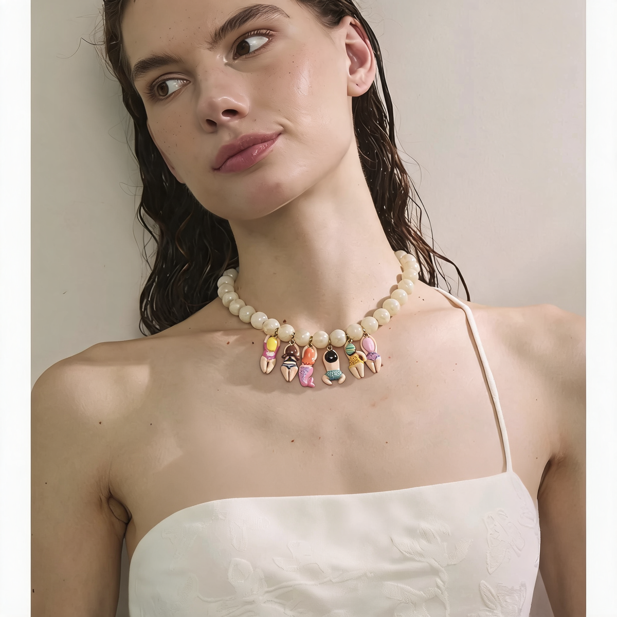 Willa Beaded Charm Necklace