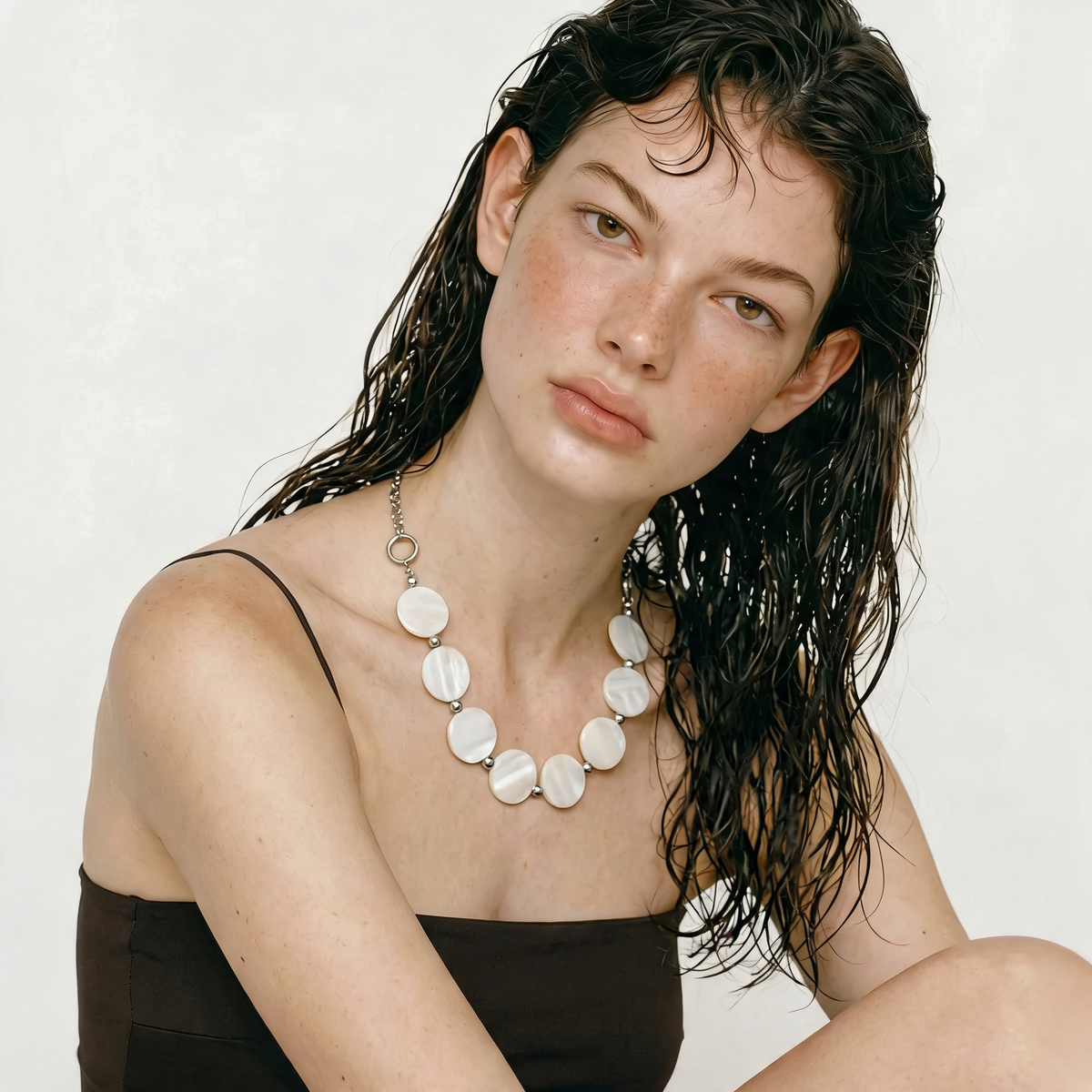 Nita Shell Disc Necklace