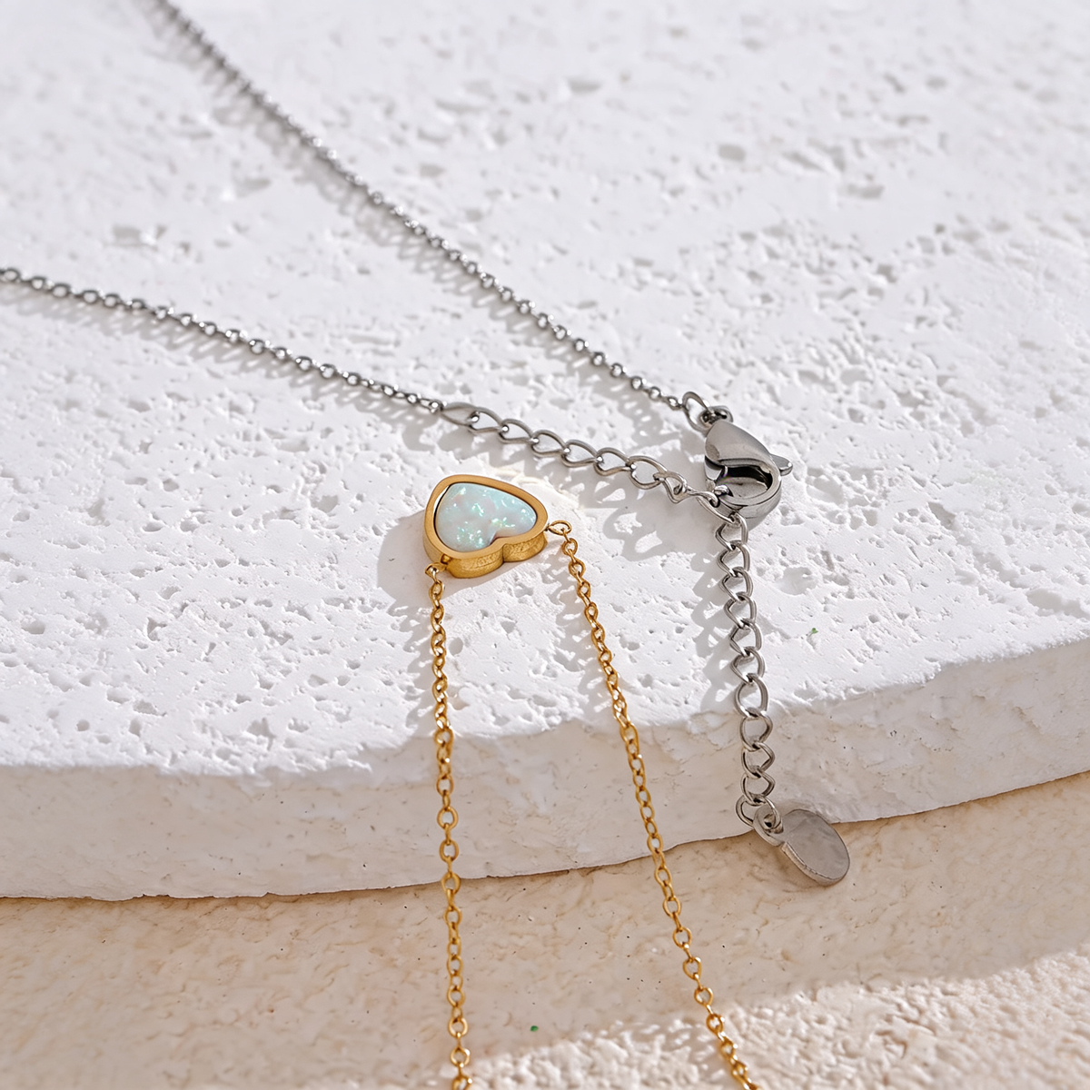 Dove Stone Heart Necklace