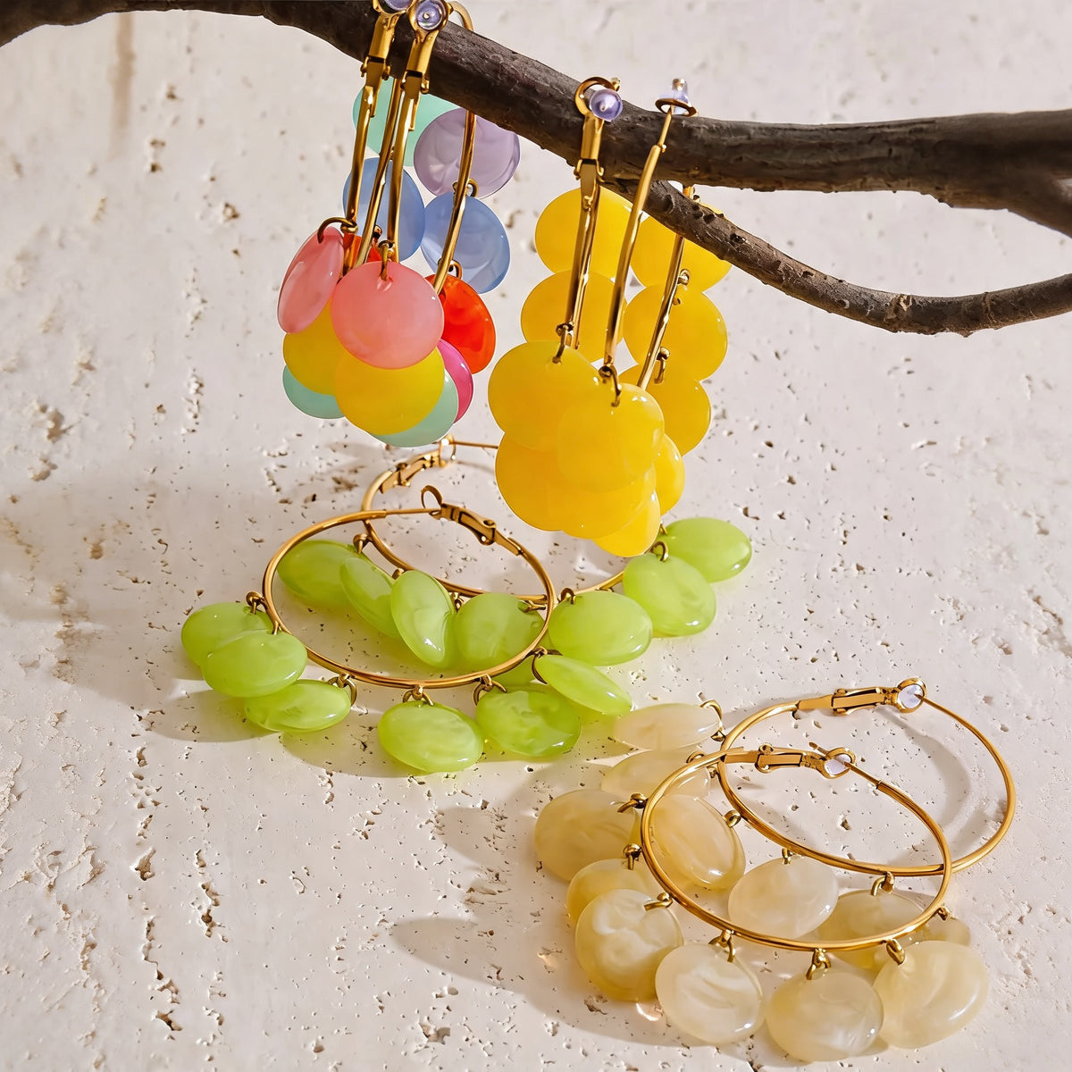 Sunny Resin Charm Earrings