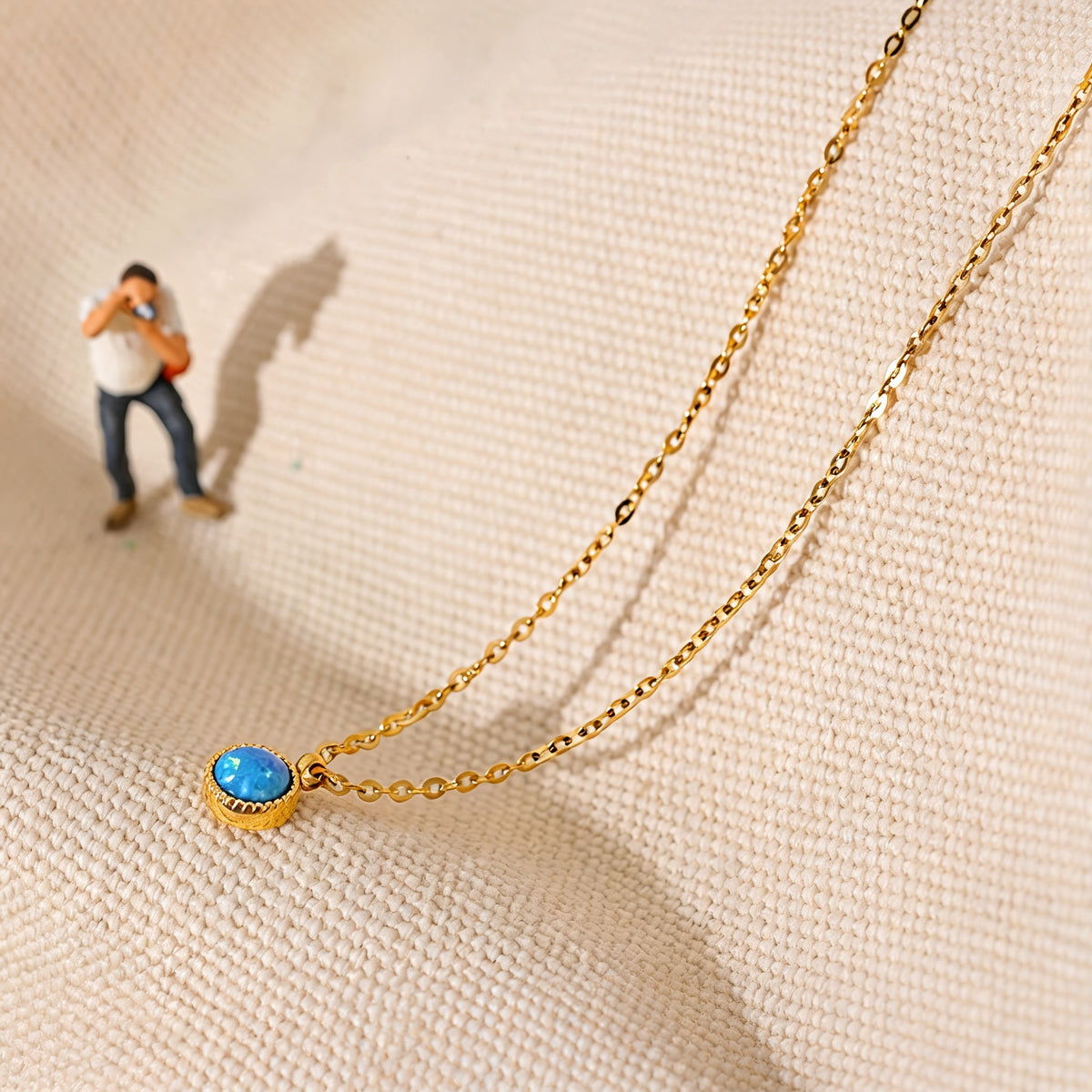 Palmer Blue Stone Necklace