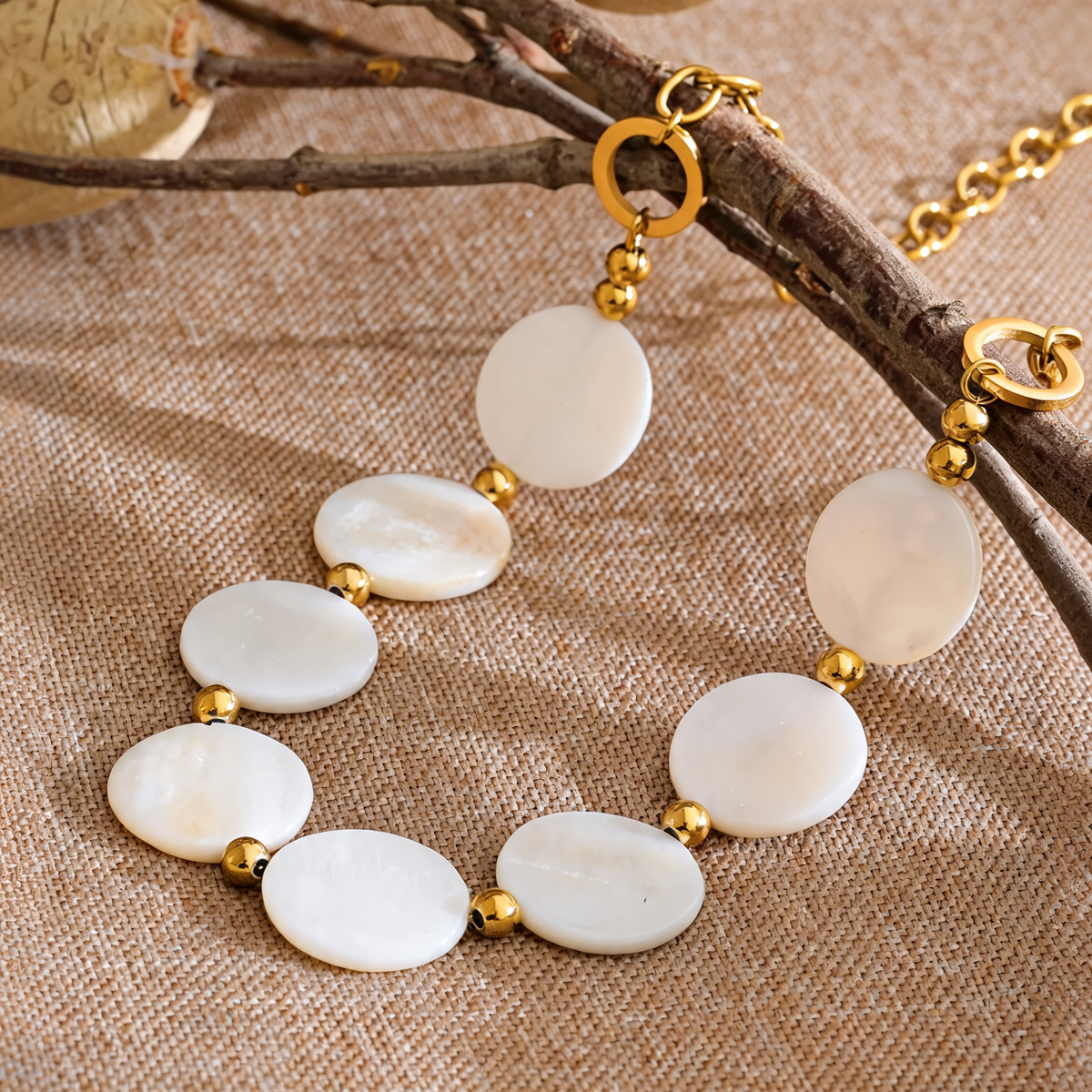 Nita Shell Disc Necklace
