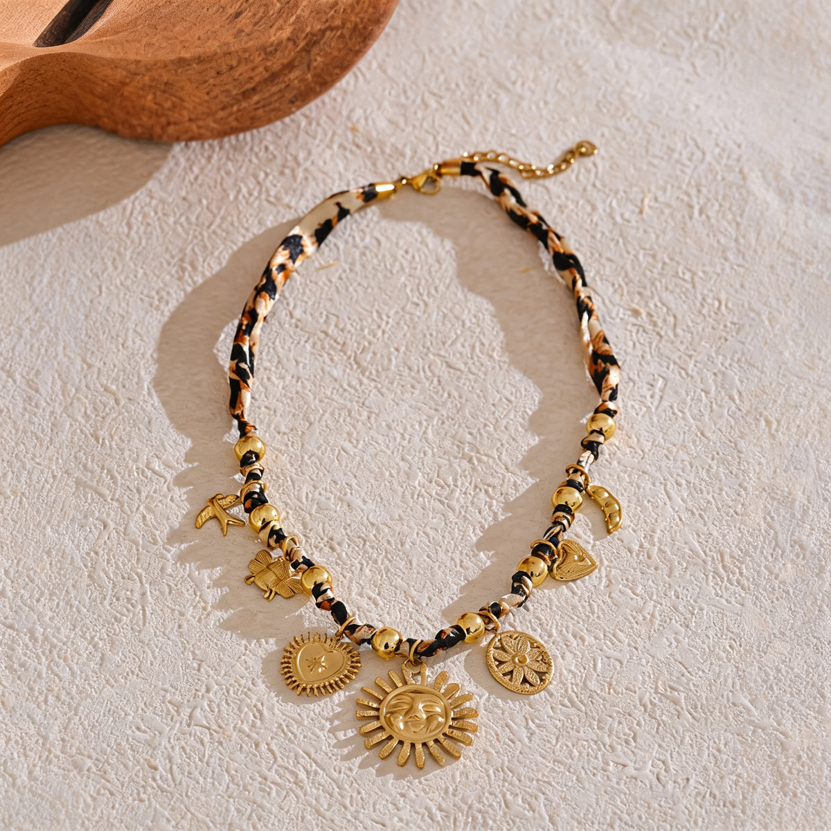 Fawn Leopard Charm Necklace