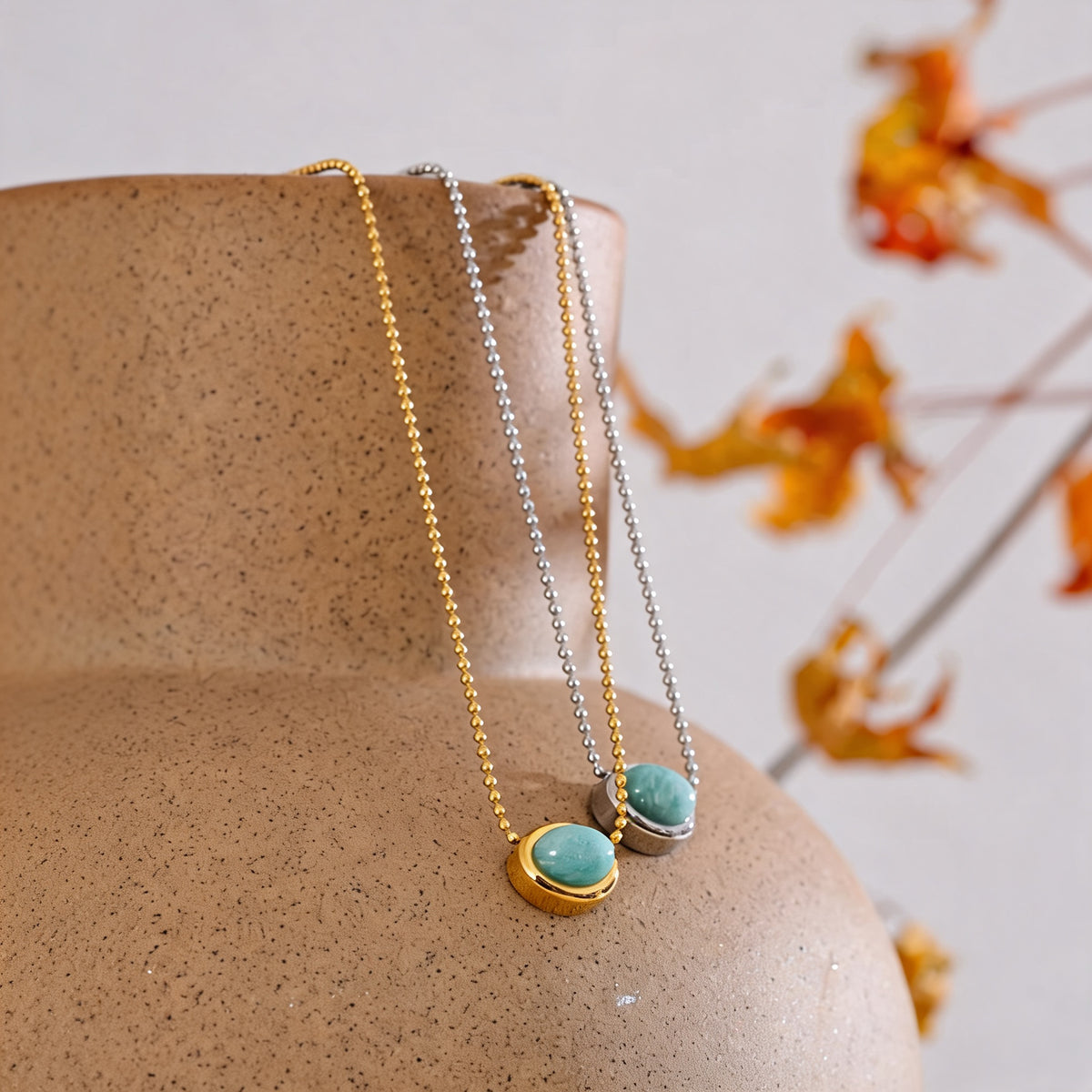 Bree Round Stone Necklace