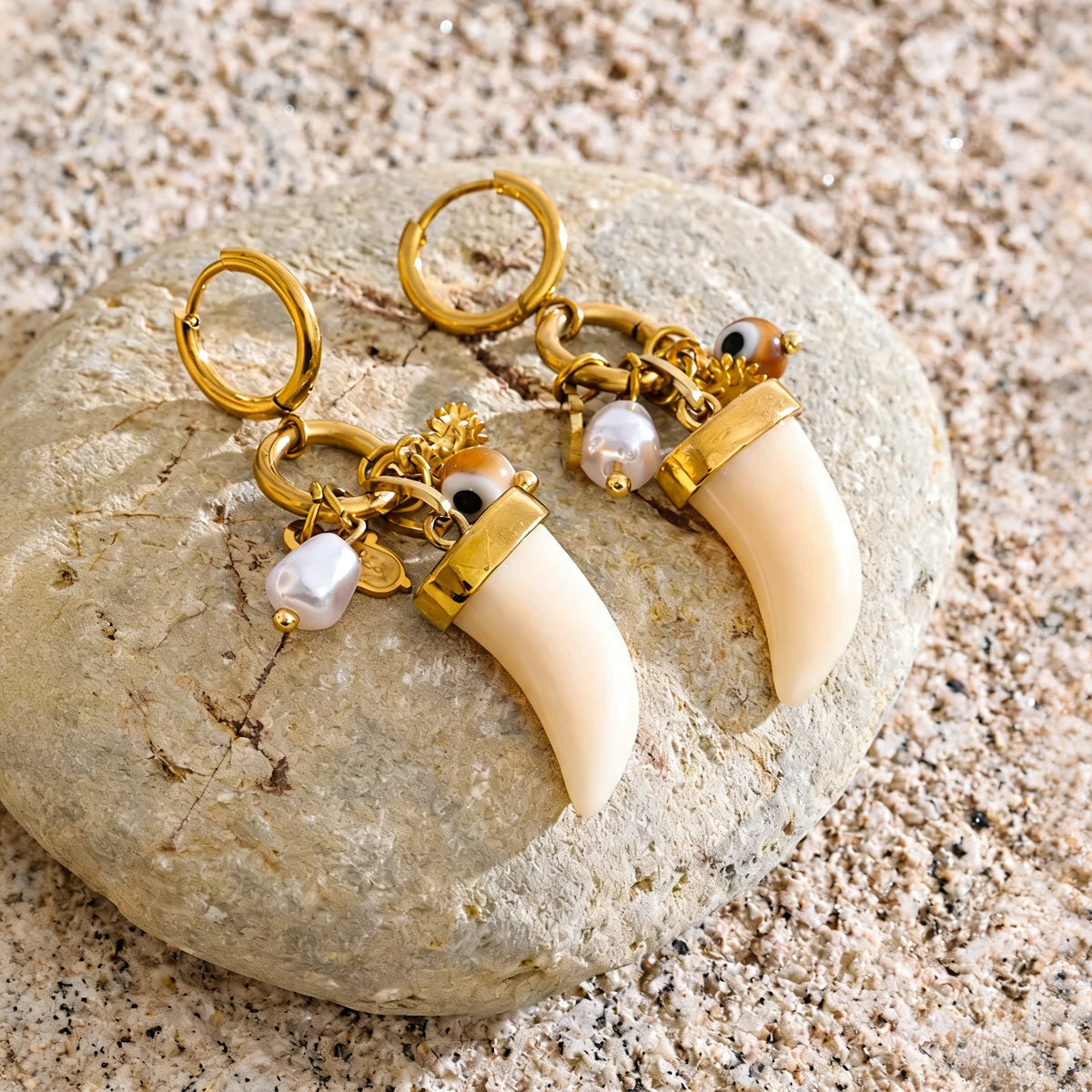Winnie Faux Pearl Hoops