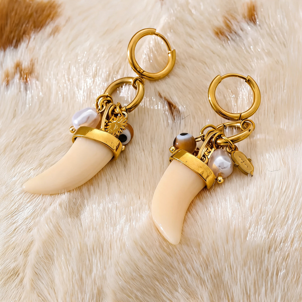 Winnie Faux Pearl Hoops