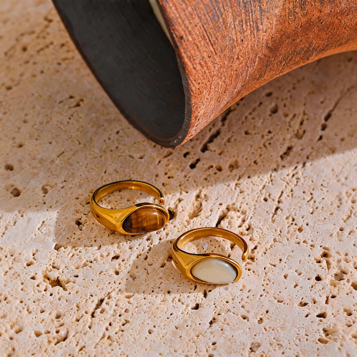Cassia Shell Inlay Ring