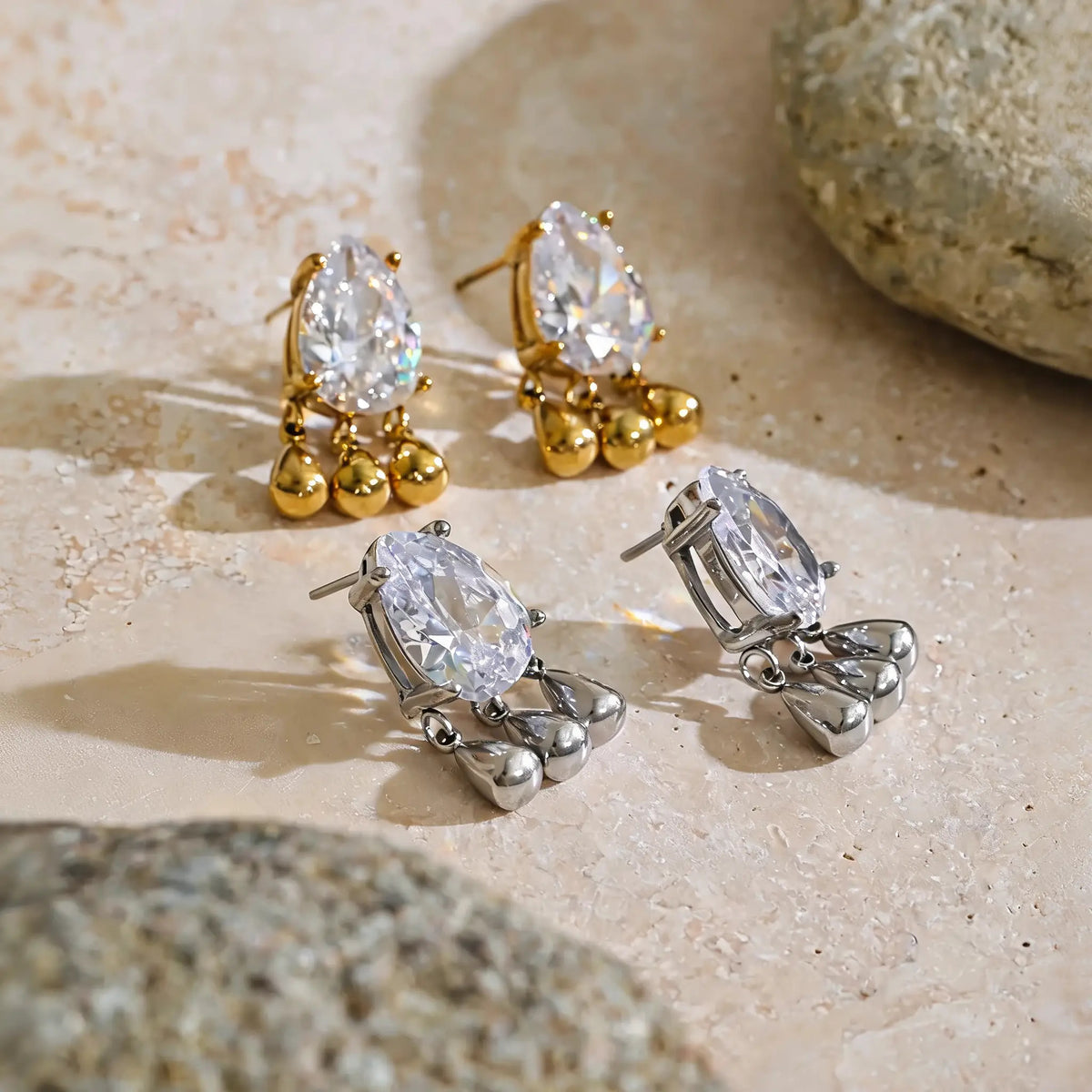 Lindy Crystal Drop Earrings