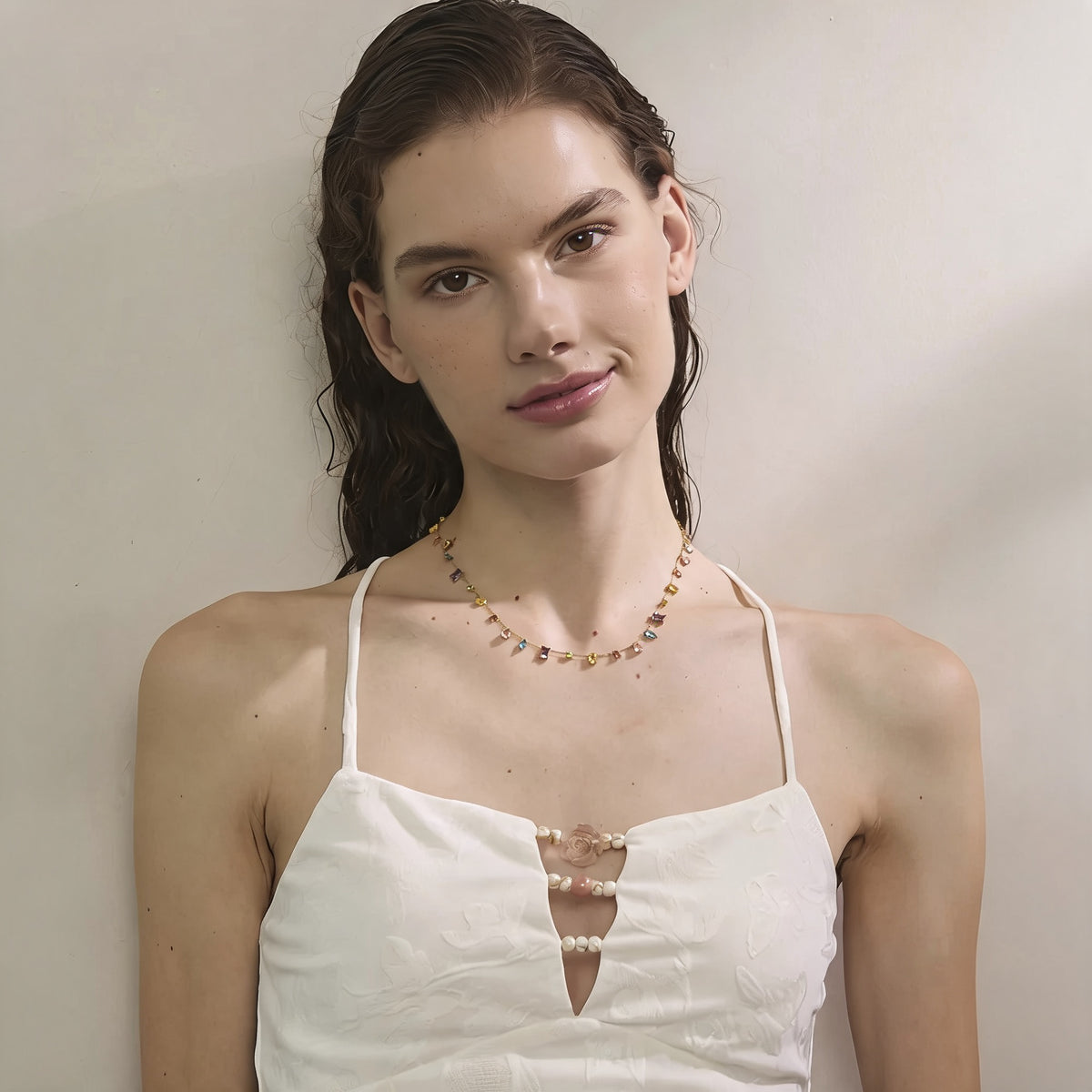 Hadley Crystal Chain Necklace