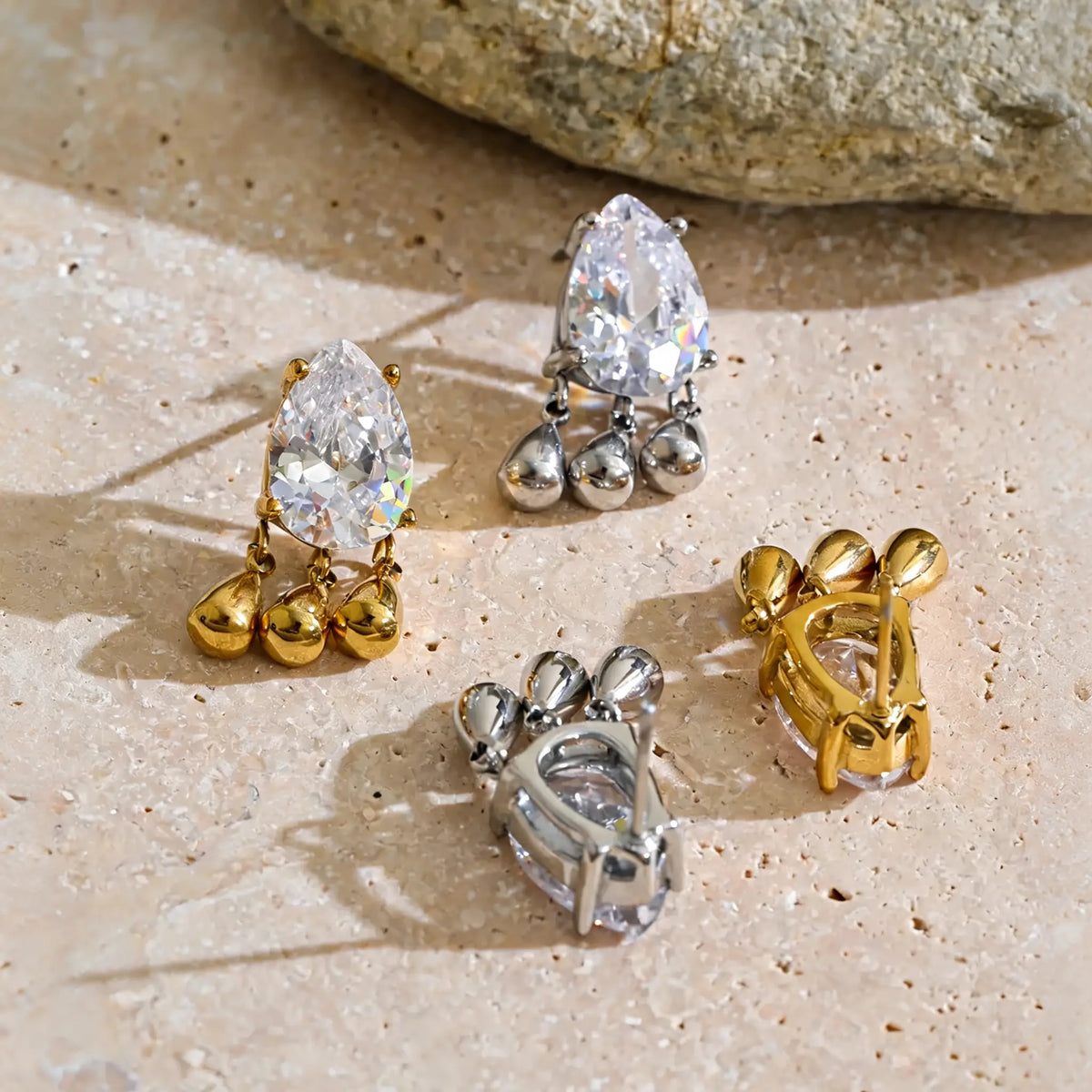 Lindy Crystal Drop Earrings