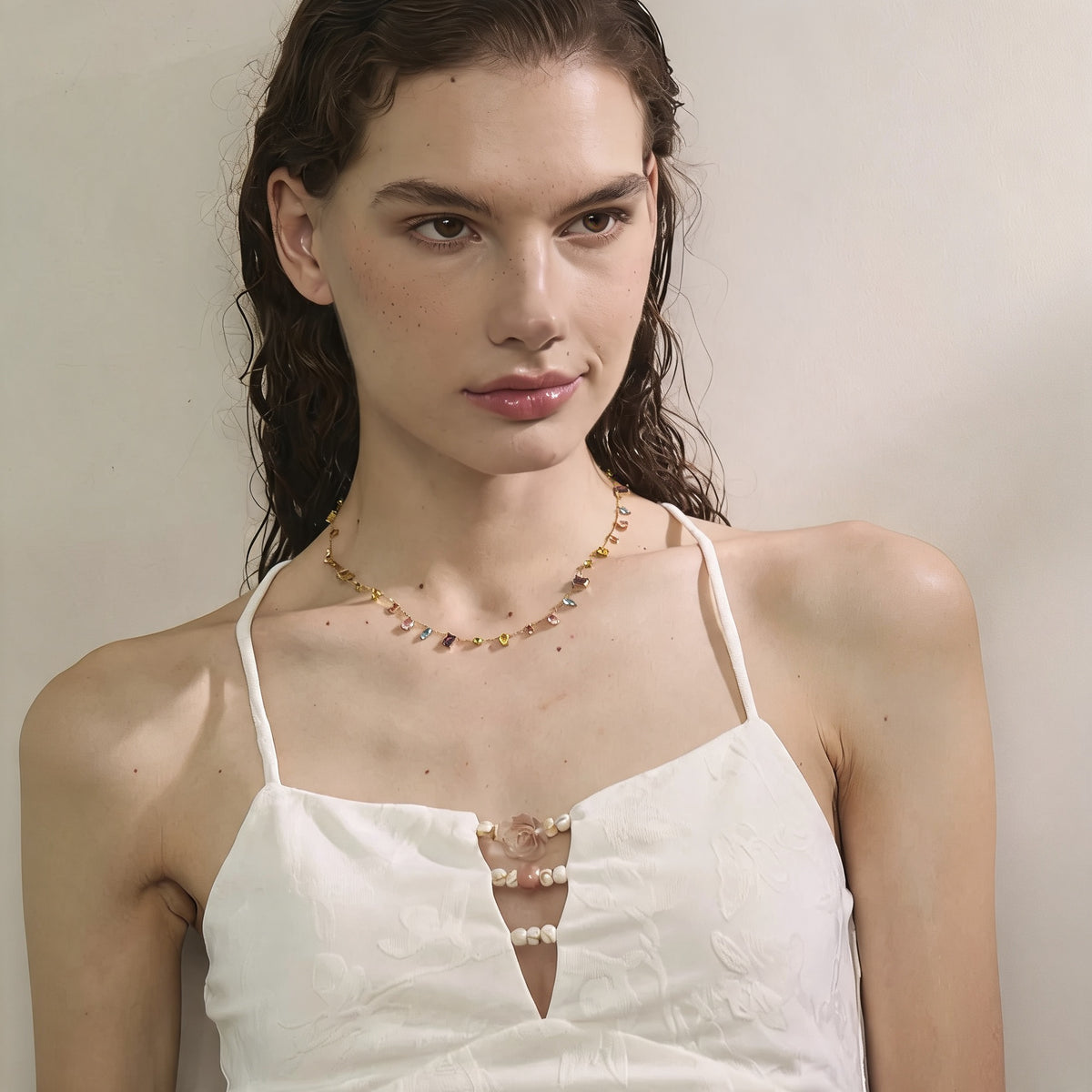 Hadley Crystal Chain Necklace