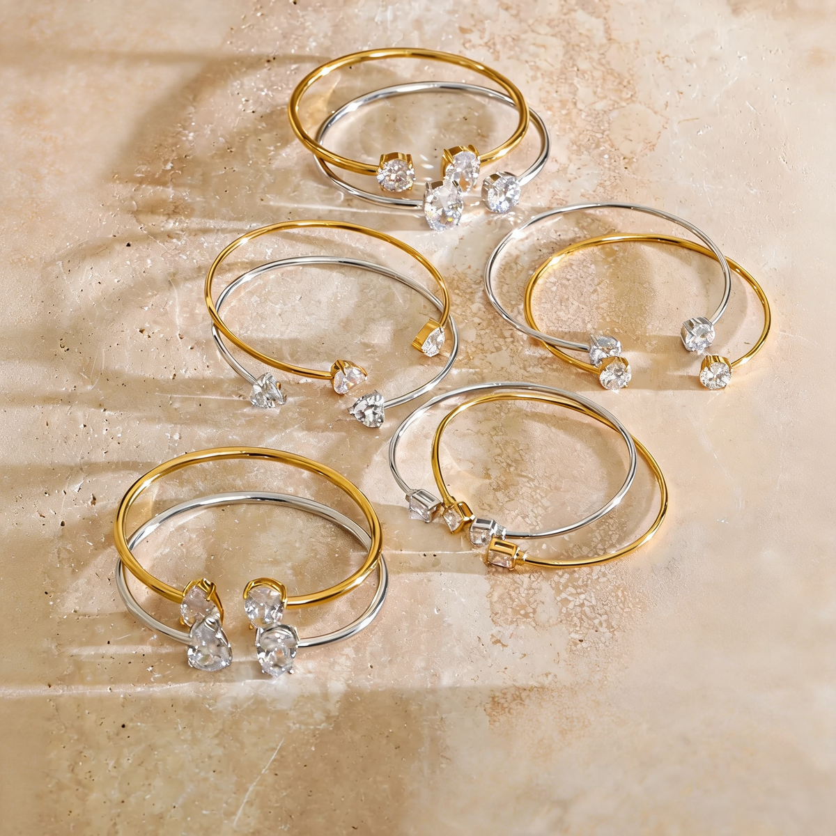 Birdie Crystal Cuff Bracelet