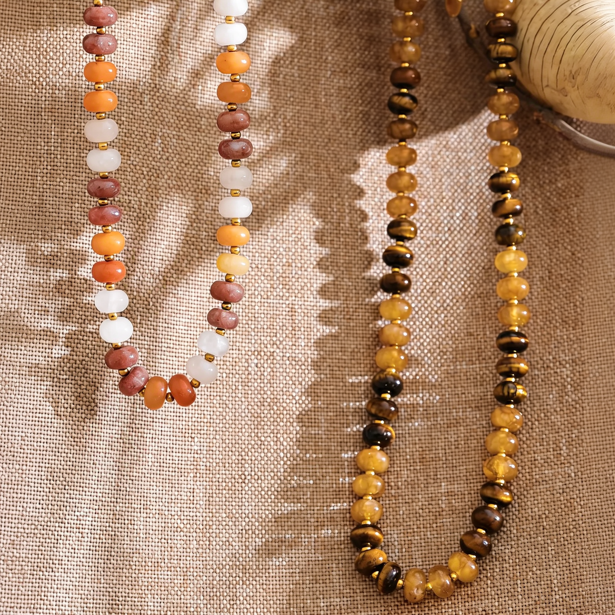 Lyra Stone Bead Necklace