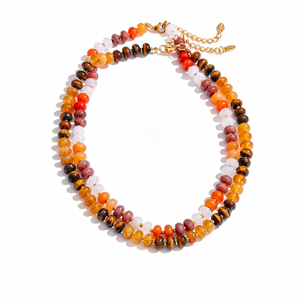 Lyra Stone Bead Necklace