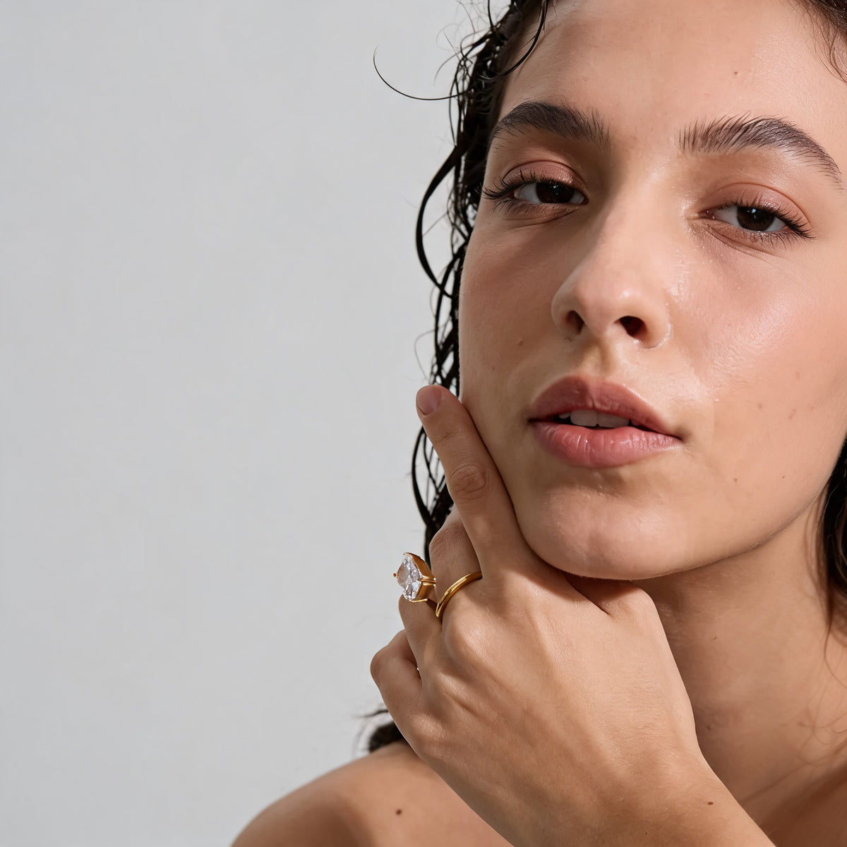 Lena Crystal Rectangle Ring