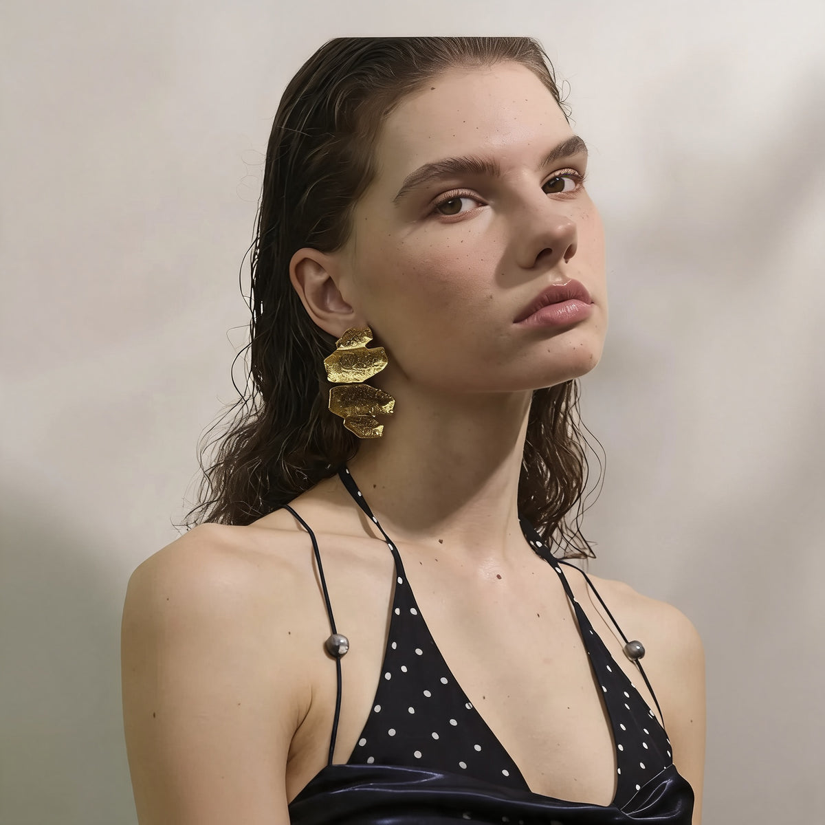 Faye Hammered Drop Earrings