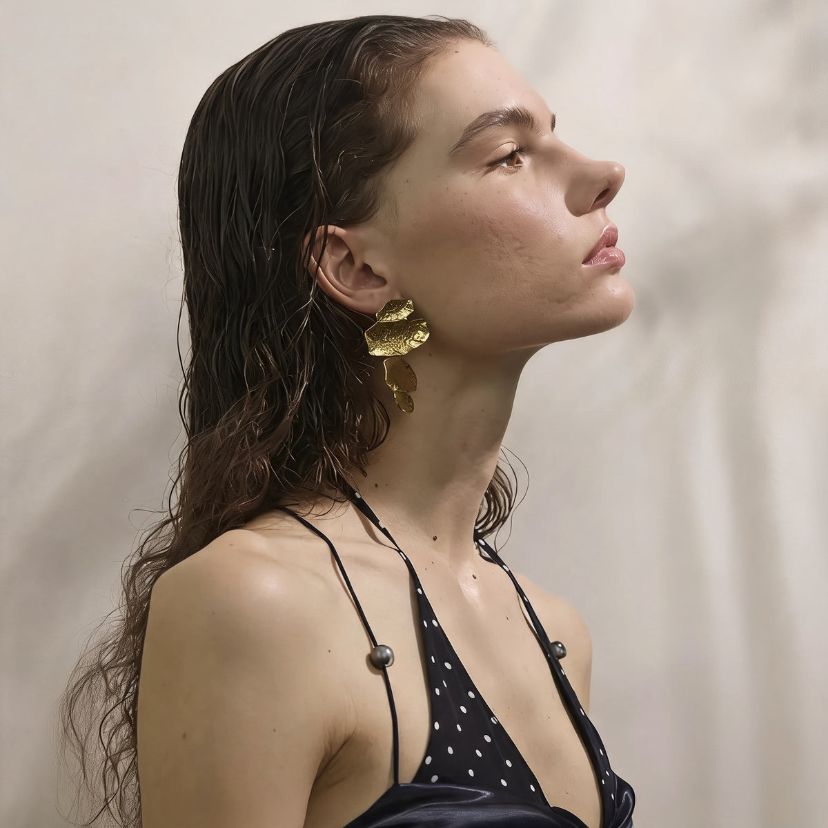 Faye Hammered Drop Earrings