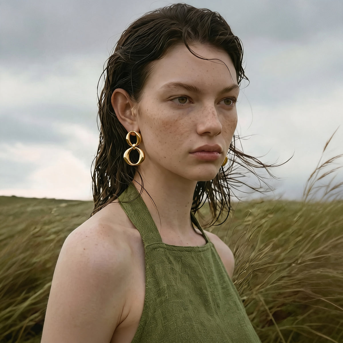 Ida Geometric Drop Earrings