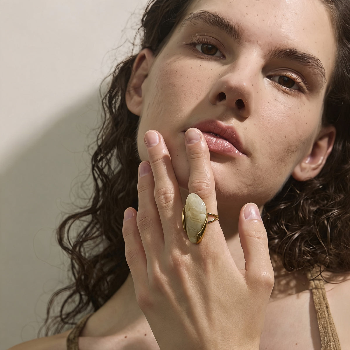 Callie Geometric Resin Ring