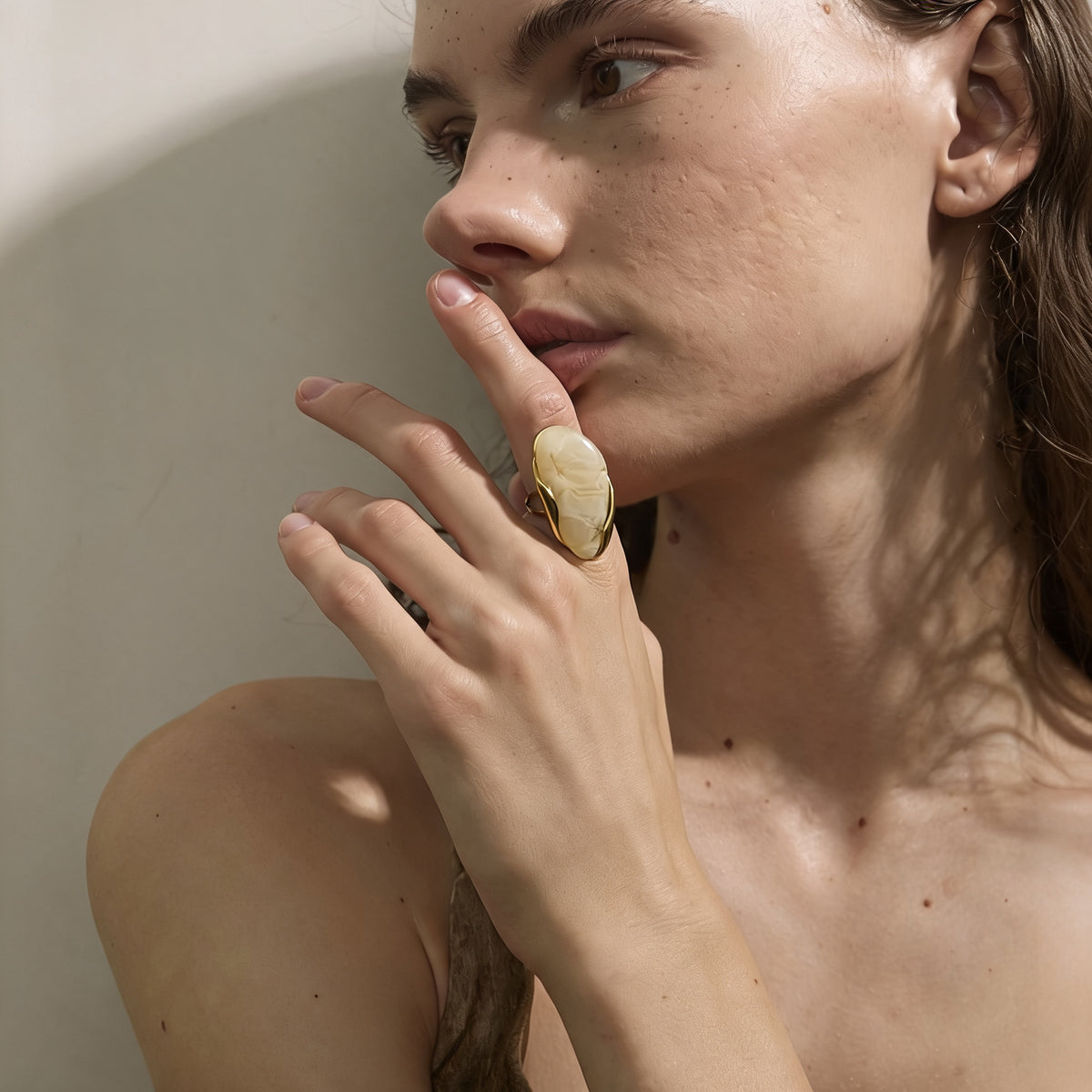 Callie Geometric Resin Ring