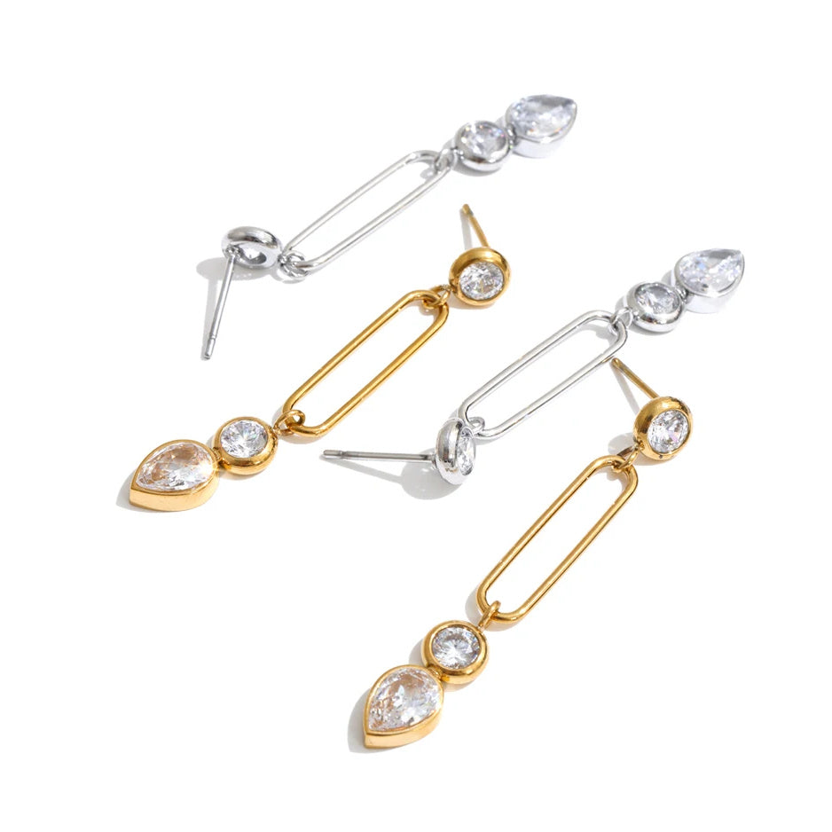 Avery Crystal Link Earrings